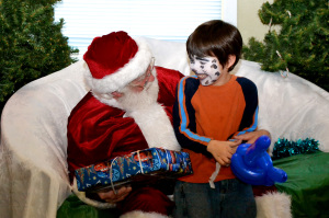 Child on Santa's lap